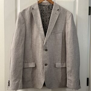 Michael Kors Mens Two Button Blazer Linen Blend Sport Coat Jacket Size 42R